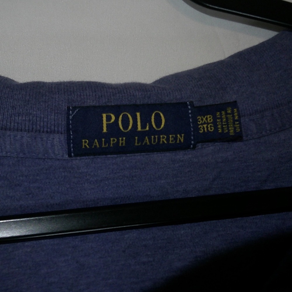 Lot of 2 Polo Ralph Lauren Polo‎ Shirts Classic Fit 3TG 3XB Purple Blue - Picture 3 of 4